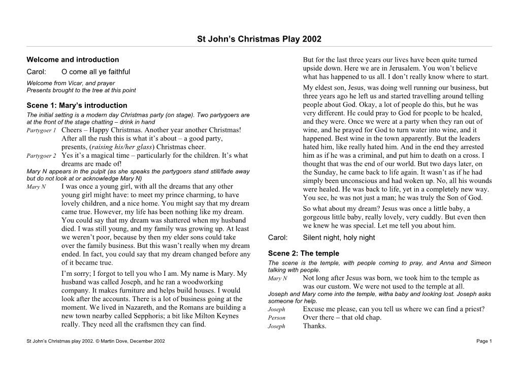 St John S Christmas Play 2002