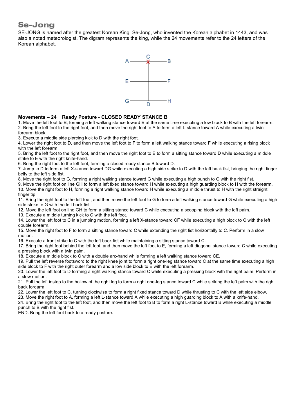 ITF Patterns: Se-Jong