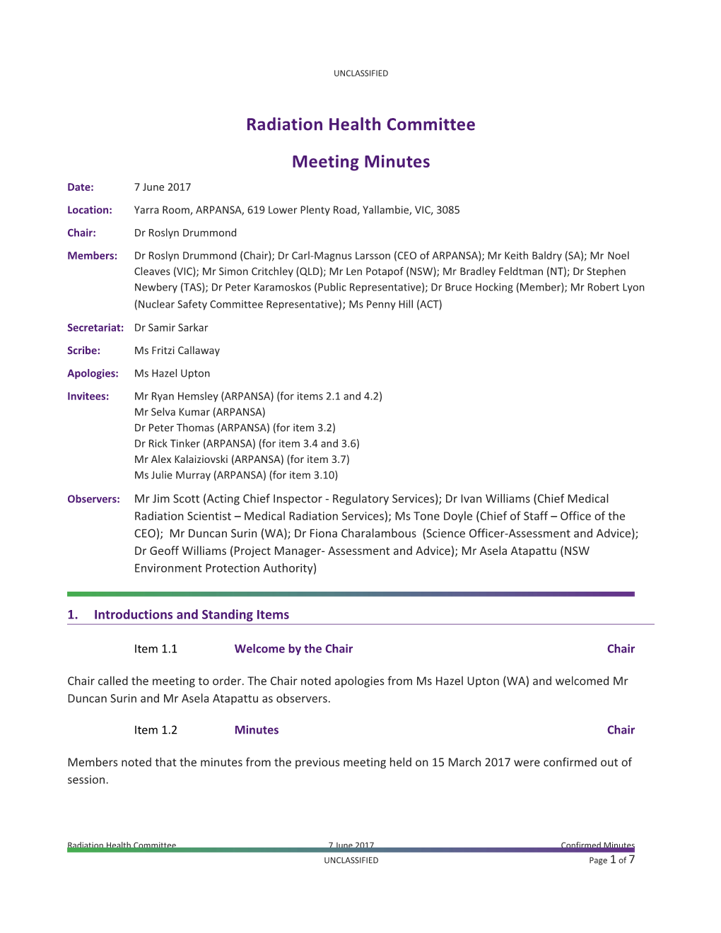 Radiation Health Committee