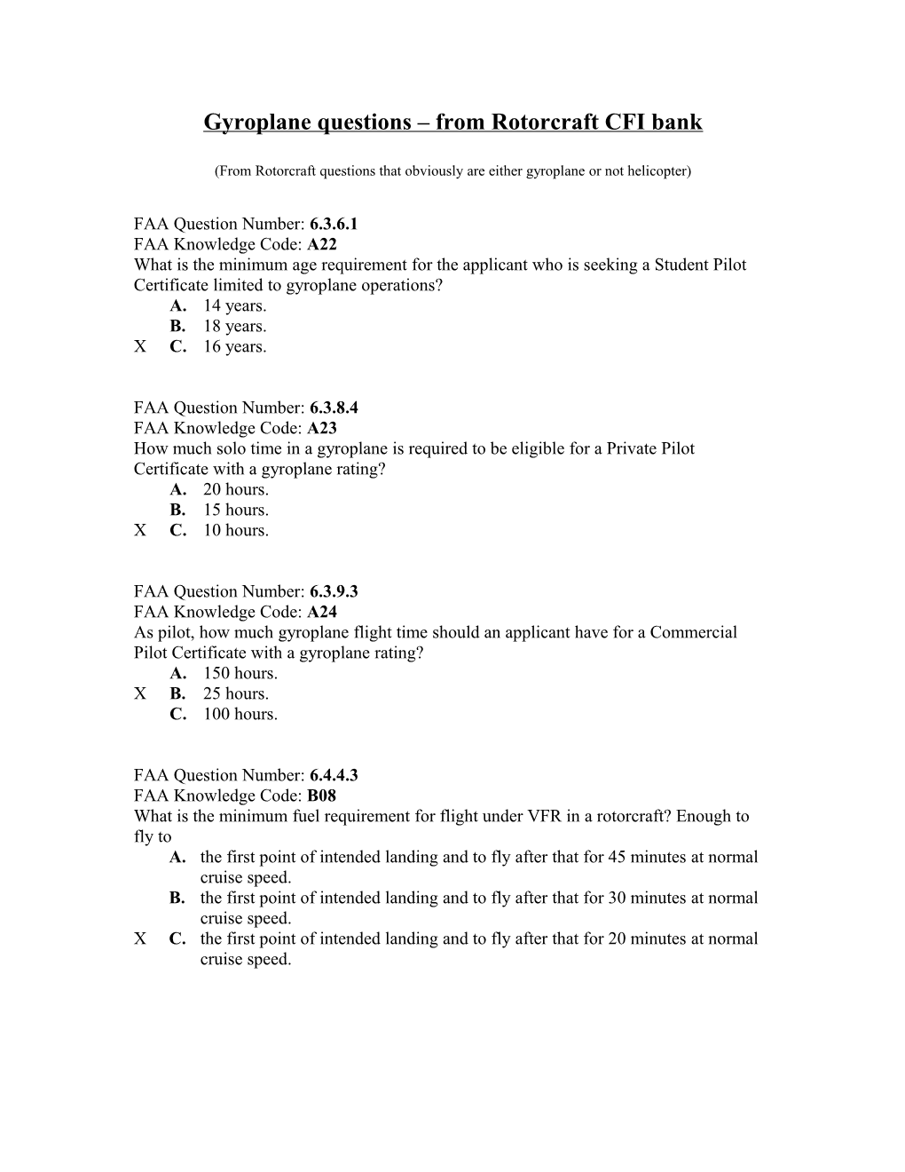 FAA Question Number: 6