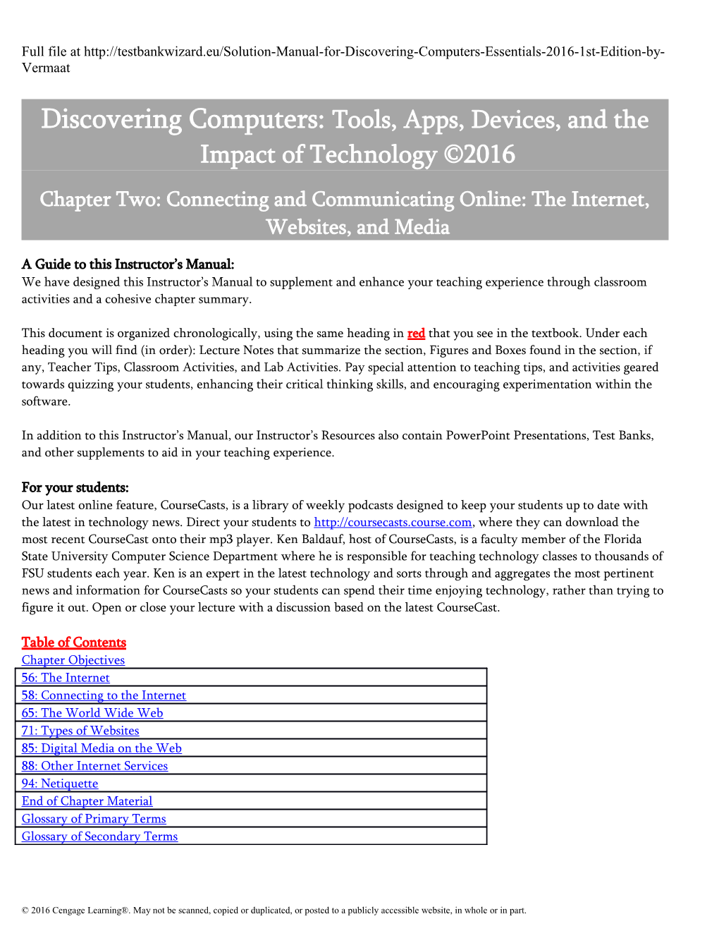 Discovering Computers:Tools, Apps, Devices, and the Impact of Technology 2016