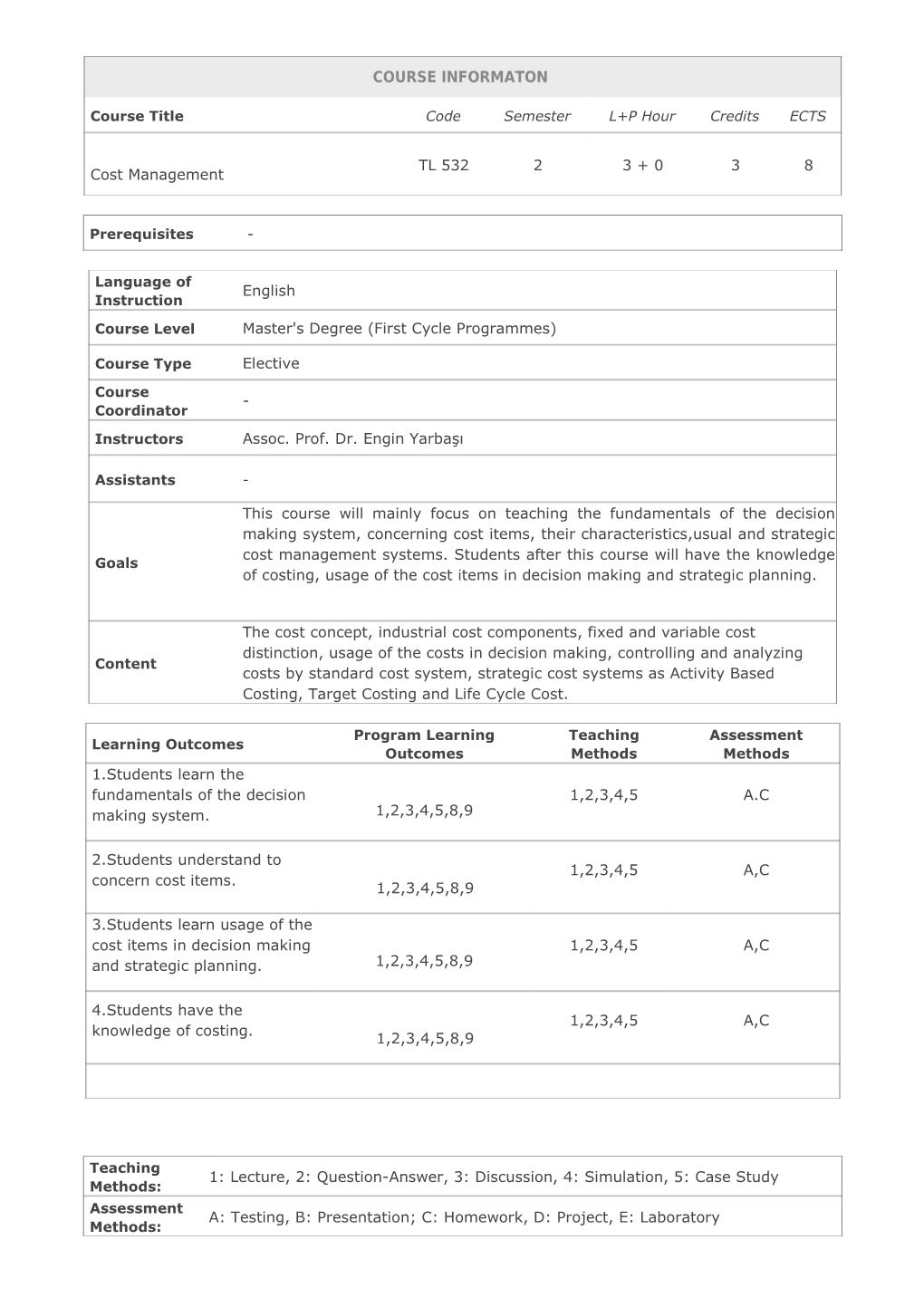 Accounting Financial Cost Management, Ahmet Kızıl, Cevdet Kızıl