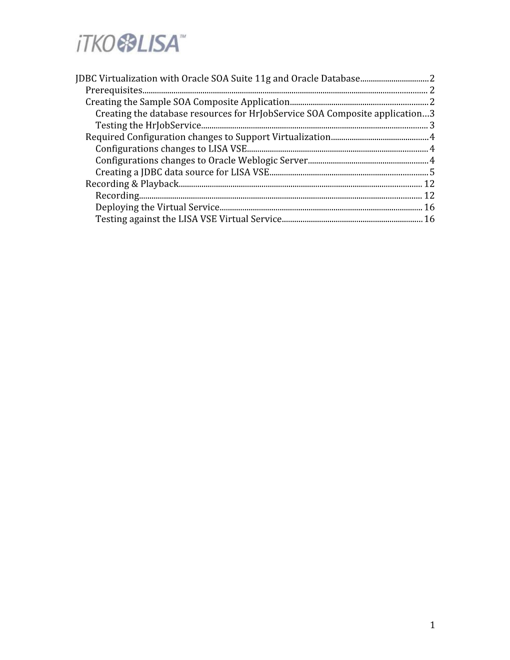 JDBC Virtualization : Oracle Fusion Middleware 11G