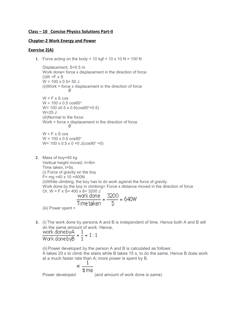 Class 10 Concise Physics Solutions Part-II