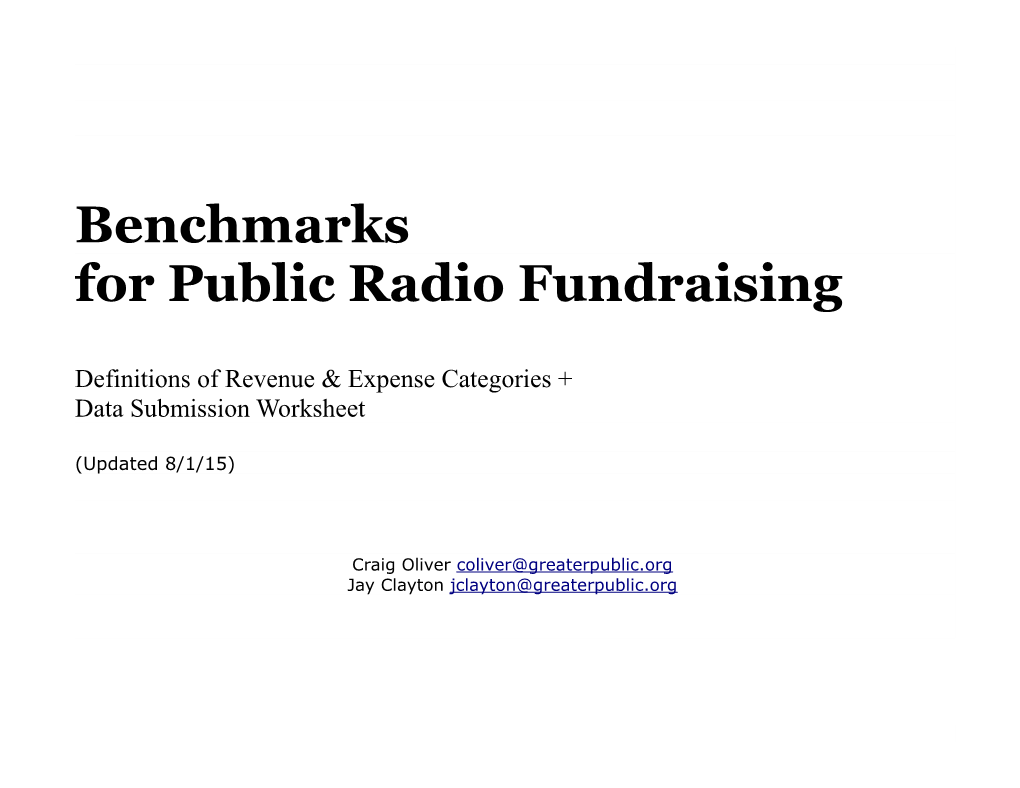 For Public Radio Fundraising