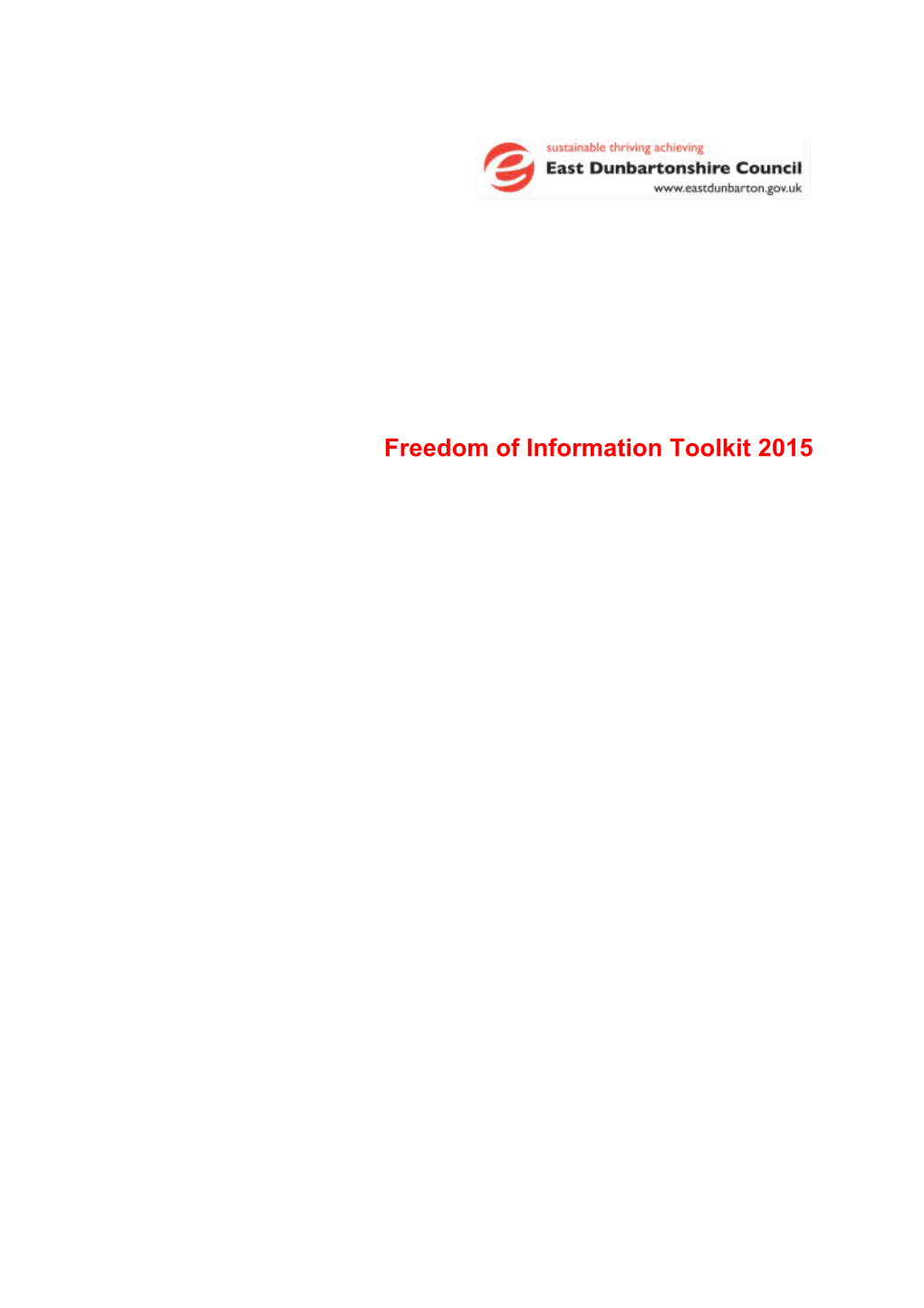 Freedom of Information Toolkit 2015