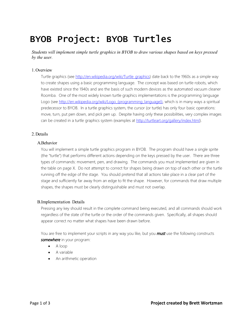 BYOB Project: BYOB Turtles