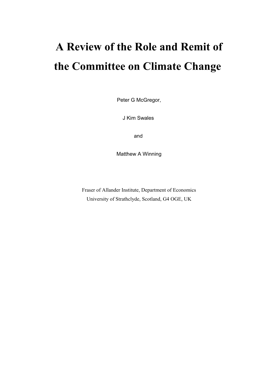The Climate Change Committee