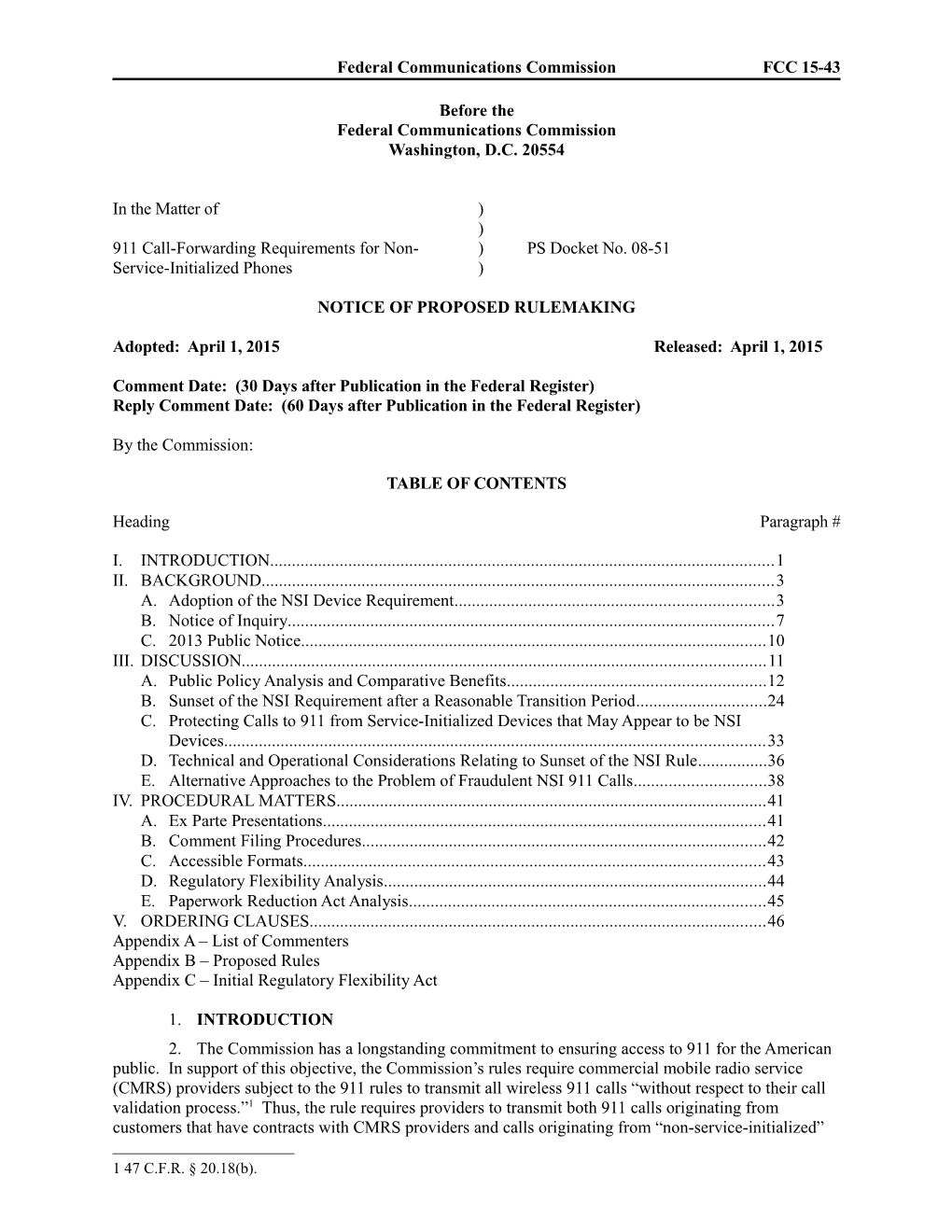 Federal Communications Commissionfcc 15-43