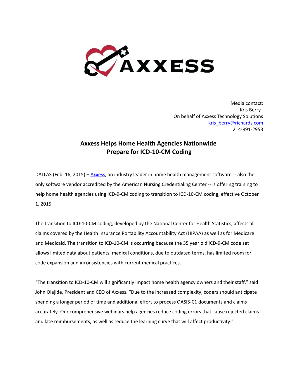 Axxess Helps Home Health Agencies Nationwide
