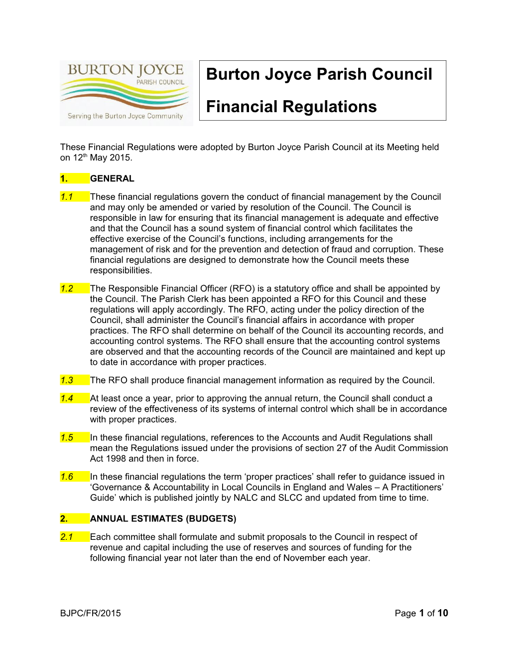 1.3The RFO Shall Produce Financial Management Information As Required by the Council