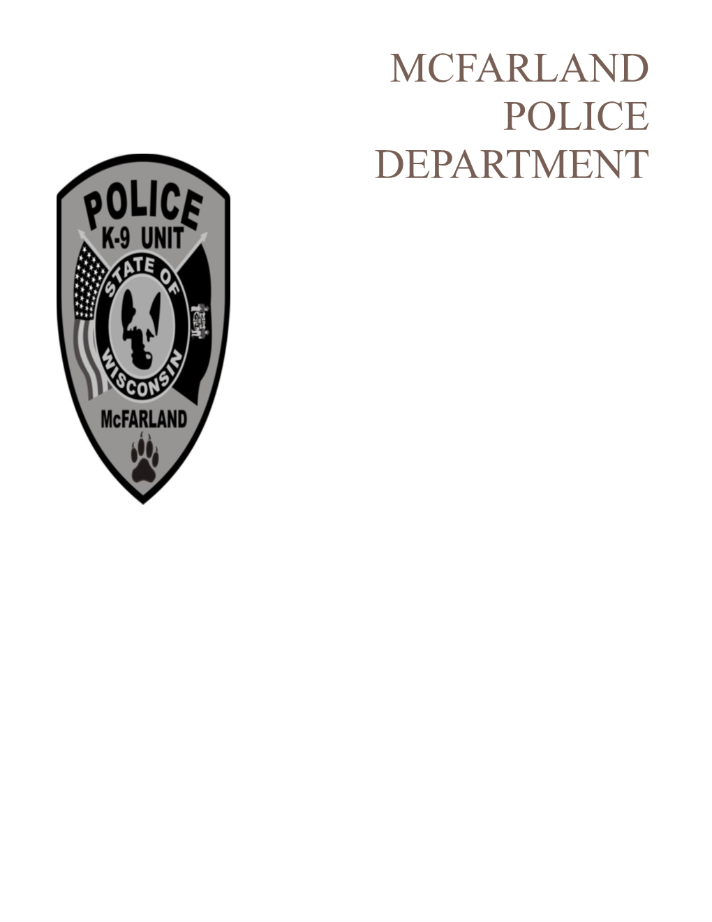 Mcfarland Police Department
