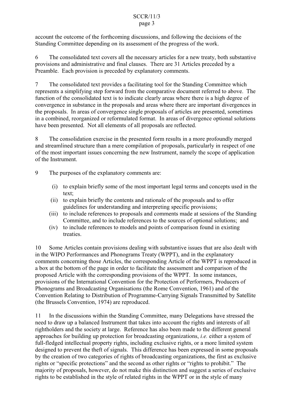 Consolidated Text for a Treaty on the Protection of Broadcasting Organizations