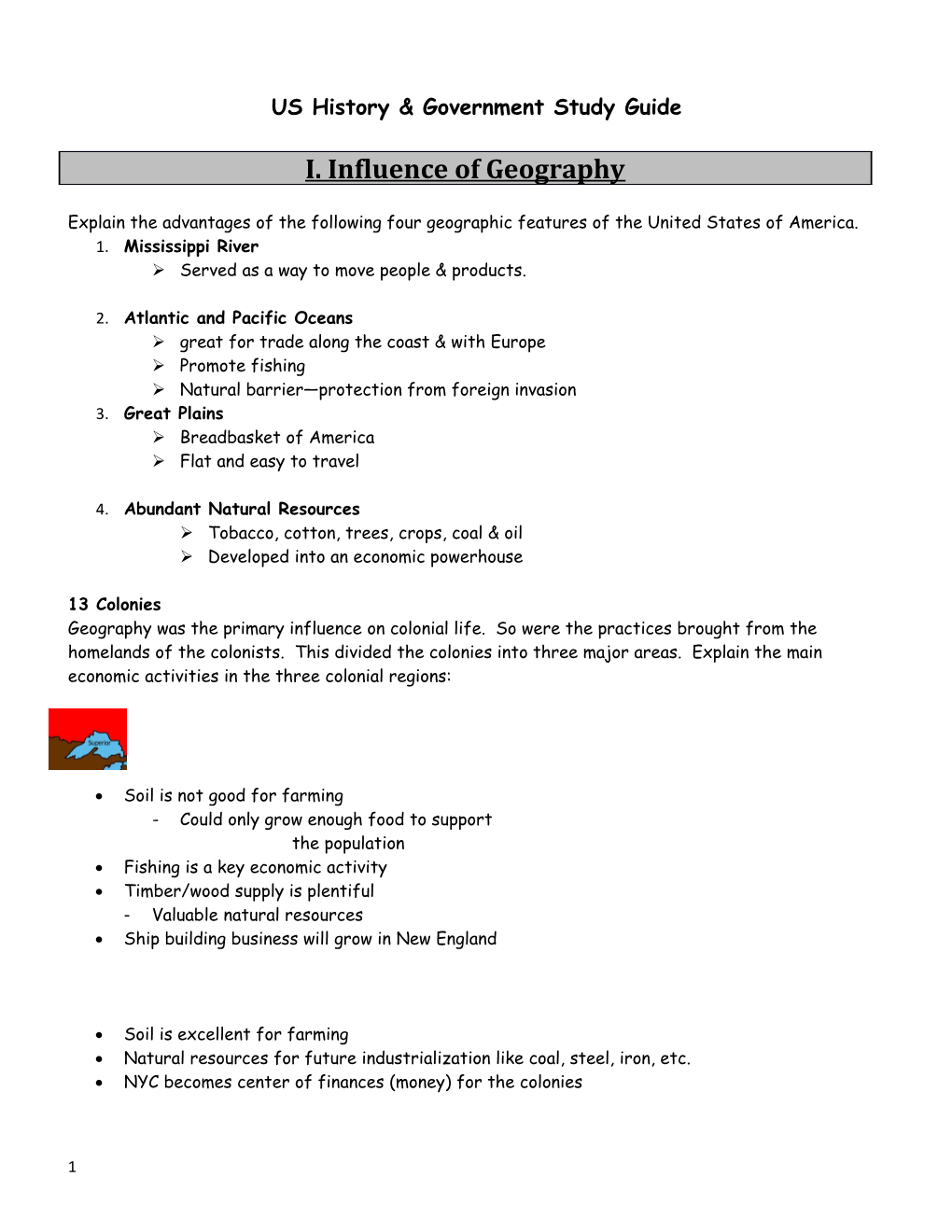 US History & Government Study Guide