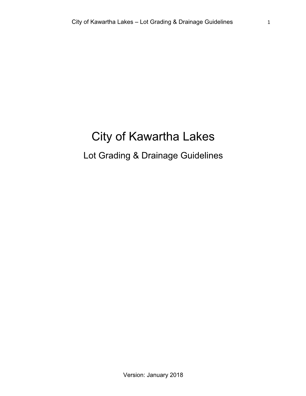 City of Kawartha Lakes Lot Grading & Drainage Guidelines1