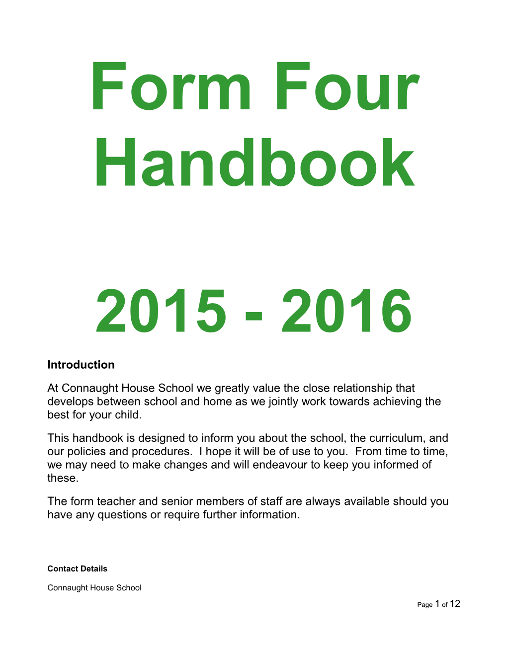 Form Fourhandbook