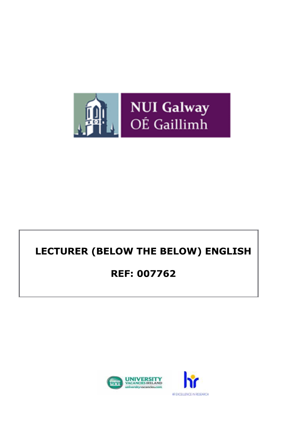 Competency Framework for Lecturer Roles at NUIG7