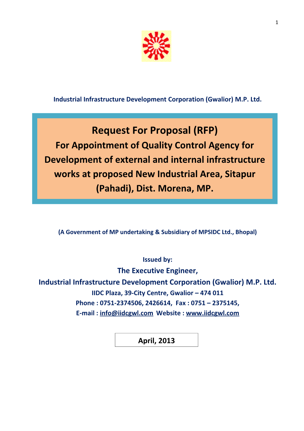 Industrial Infrastructure Development Corporation (Gwalior) M.P. Ltd