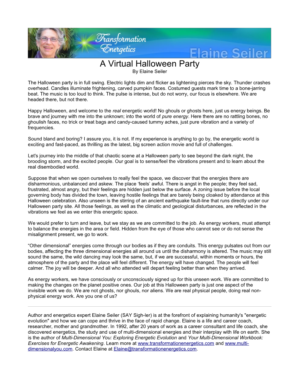 A Virtual Halloween Party