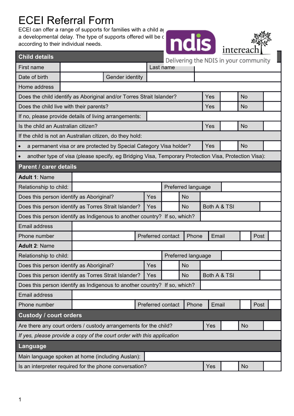 ECEI Referral Form