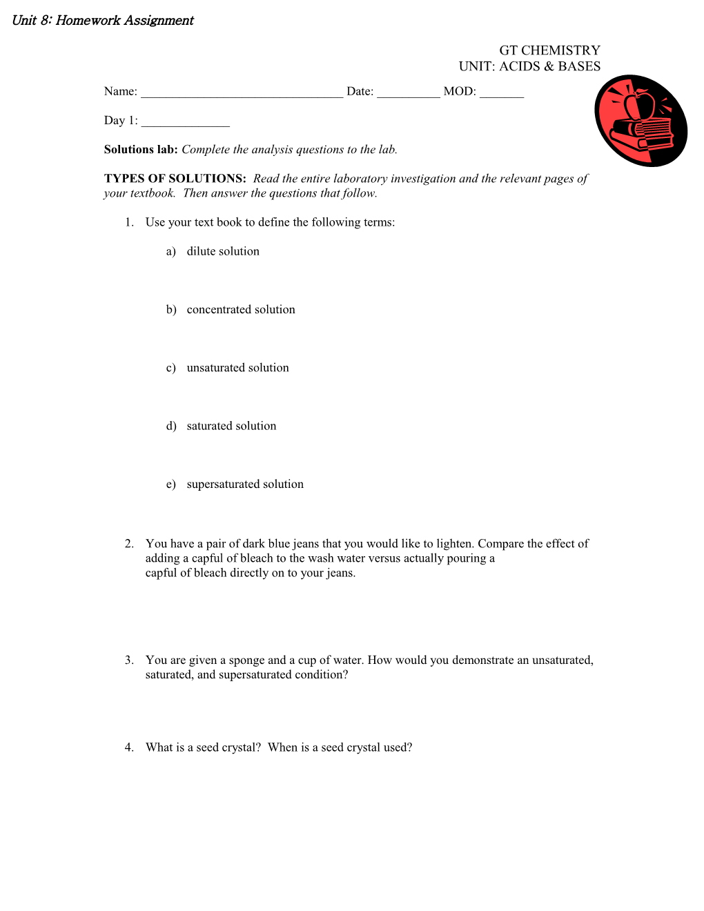 Solutions Lab: Complete the Analysis Questions to the Lab