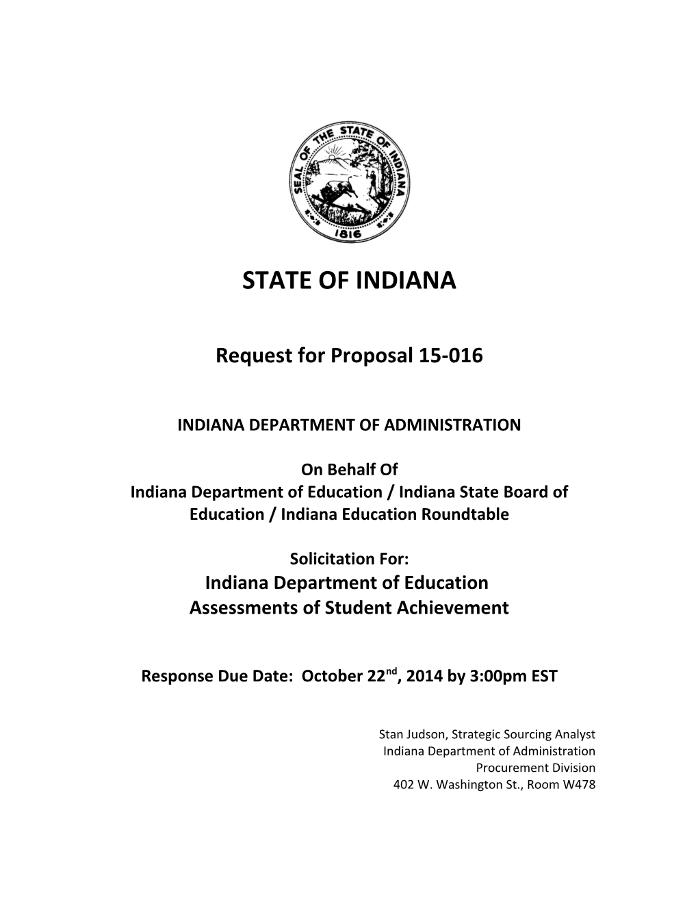 Indiana Department of Education/ Indiana State Board of Education/ Indiana Education Roundtable