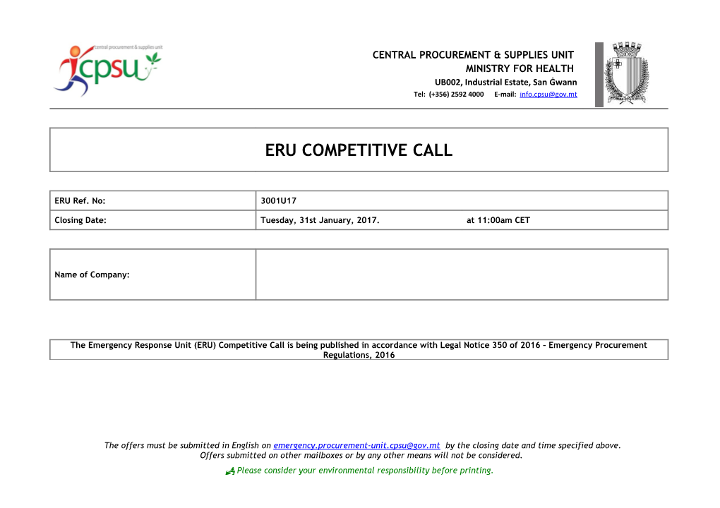 ERU Competitive Callpage 1 of 15