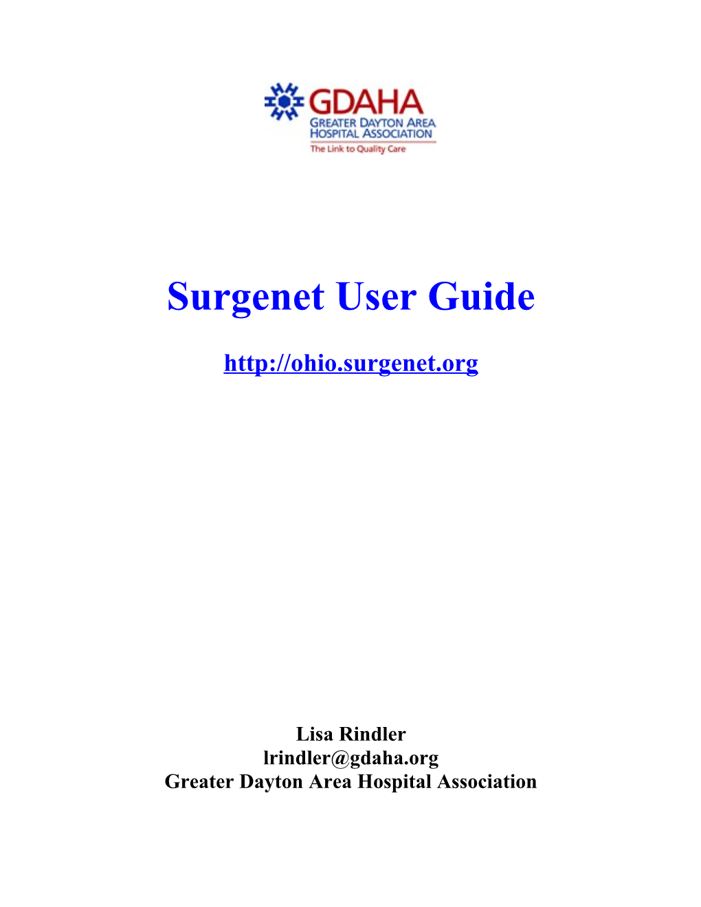 Surgenet User Guide