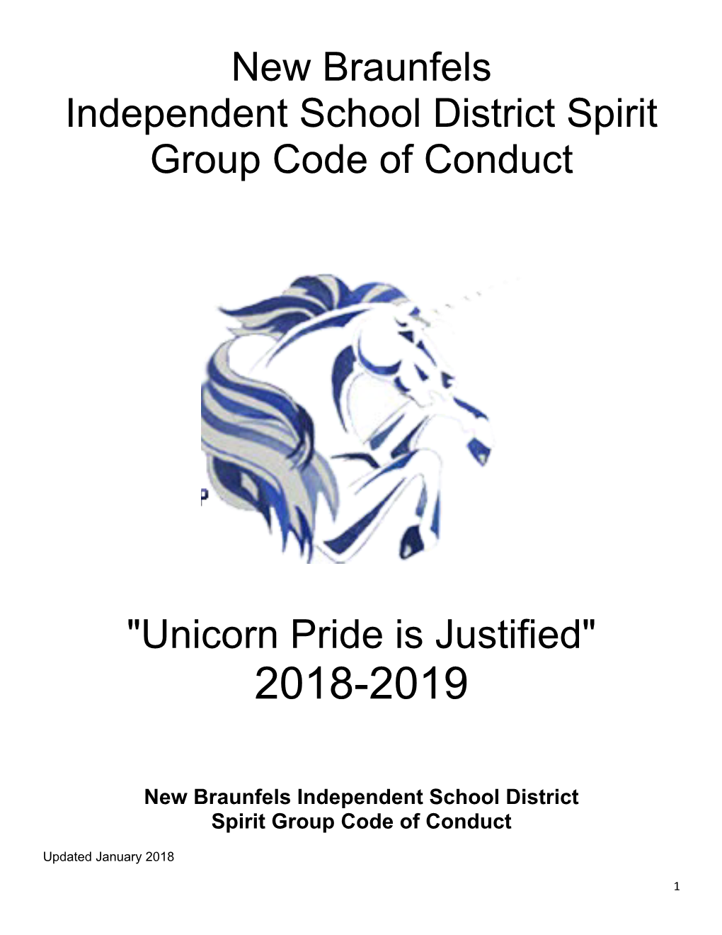 Independent School District Spirit Group Code of Conduct
