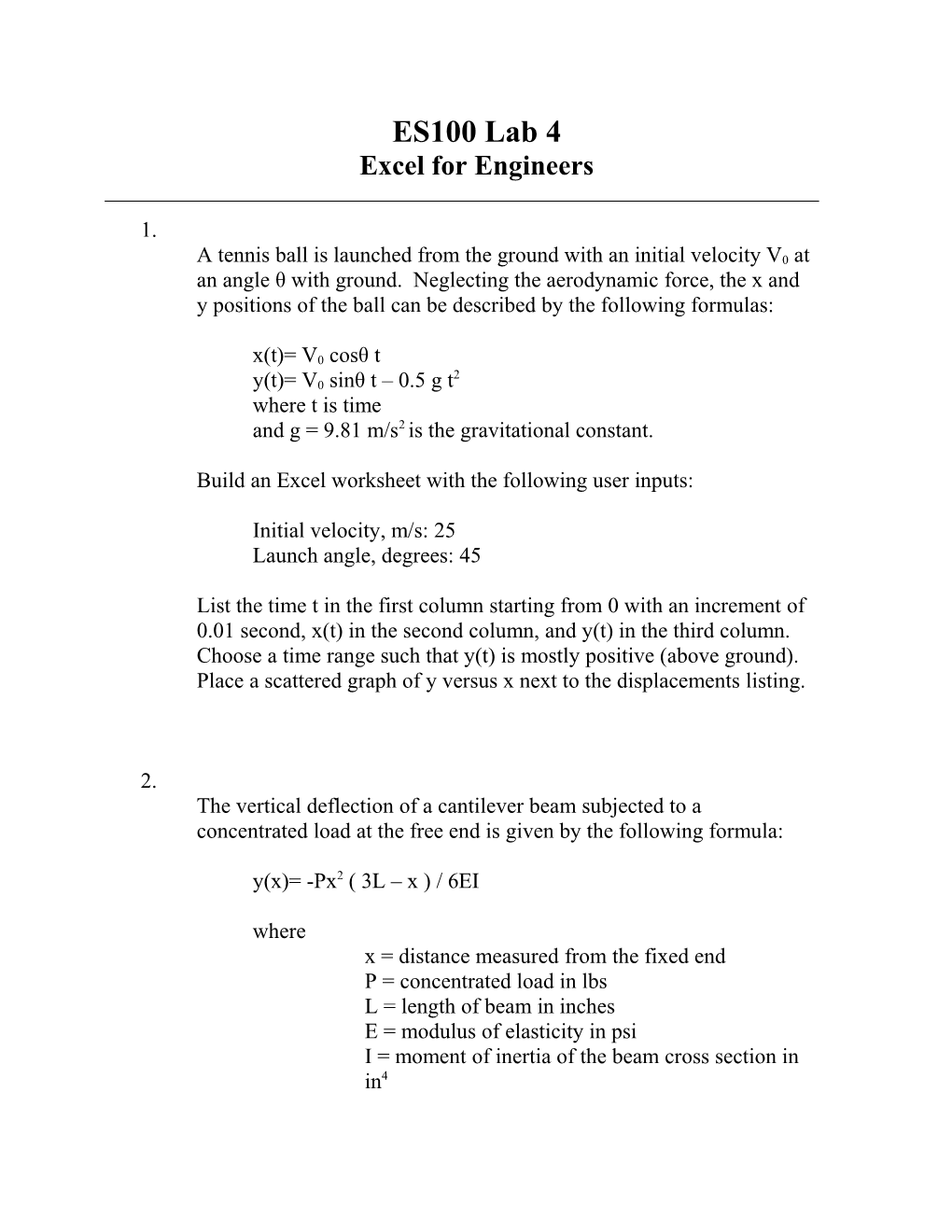 Excel for Engineers