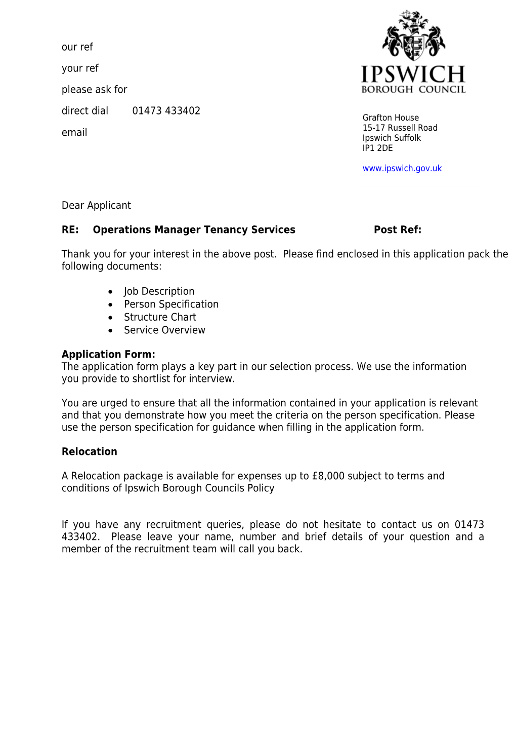 Operations Manager - Tenancy Services