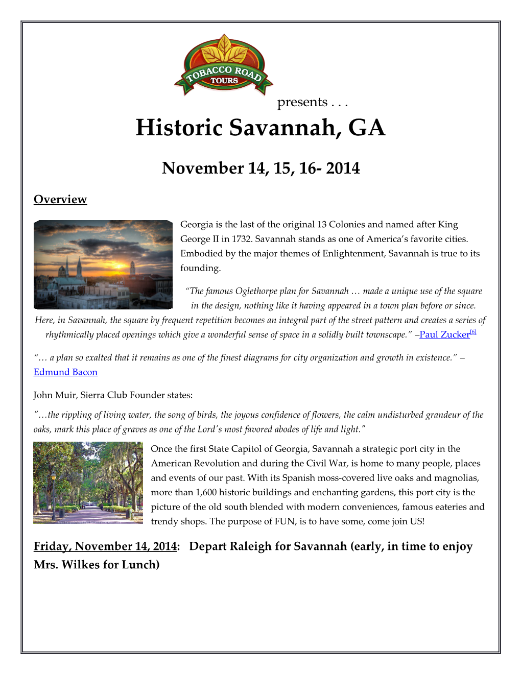 Historic Savannah, GA