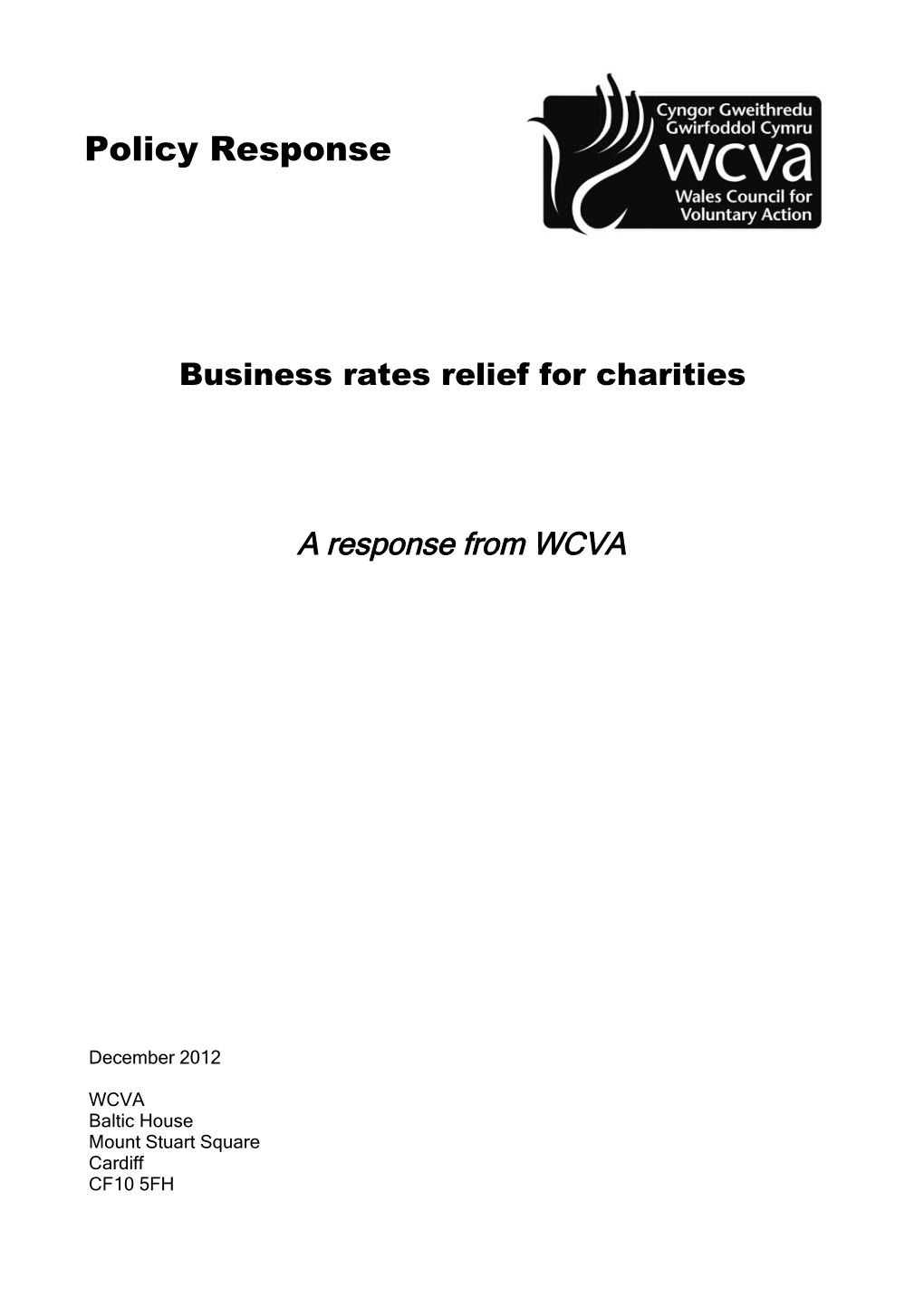 Business Rates Relief for Charities