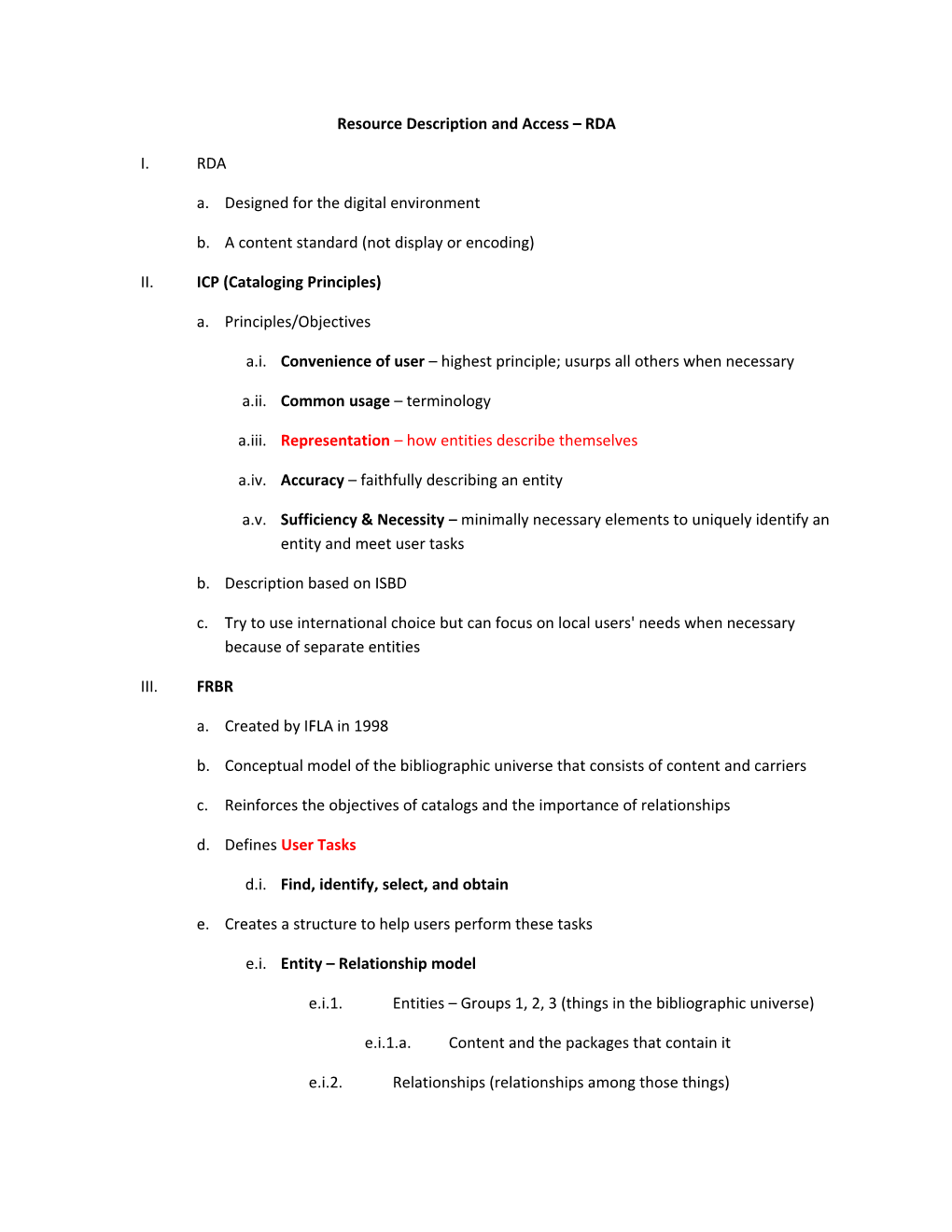 Resource Description and Access RDA