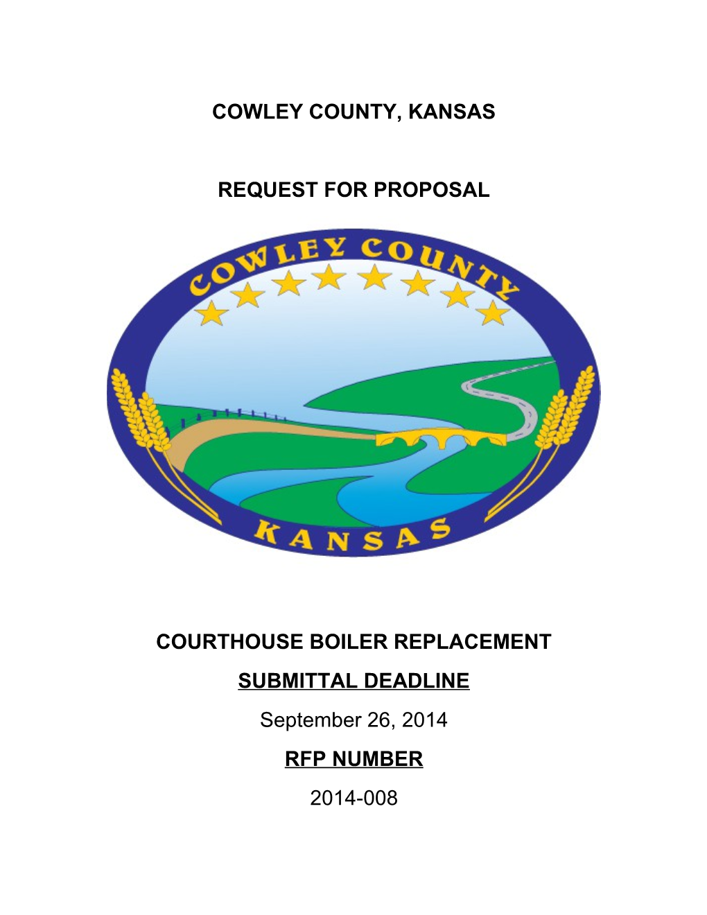 Cowley County, Kansas Request for Proposal 2014-008