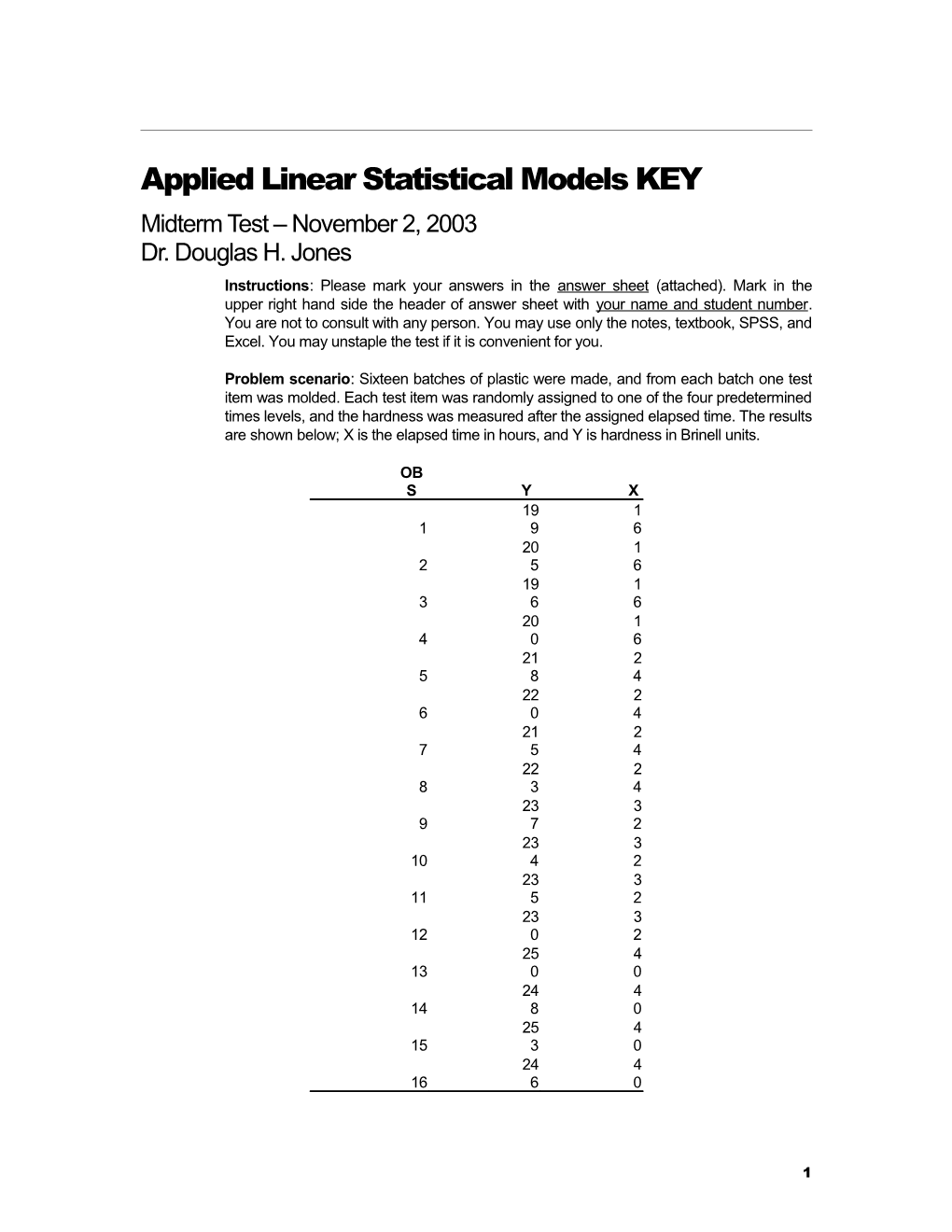 Applied Linear Statistical Models