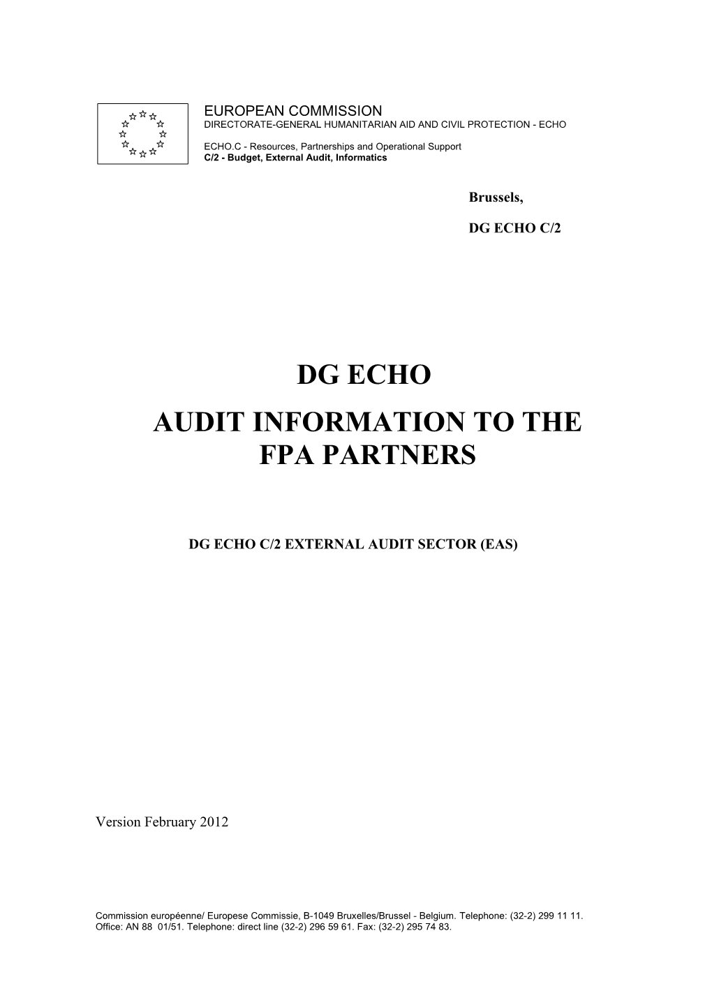 Audit Information to the Fpa Partners