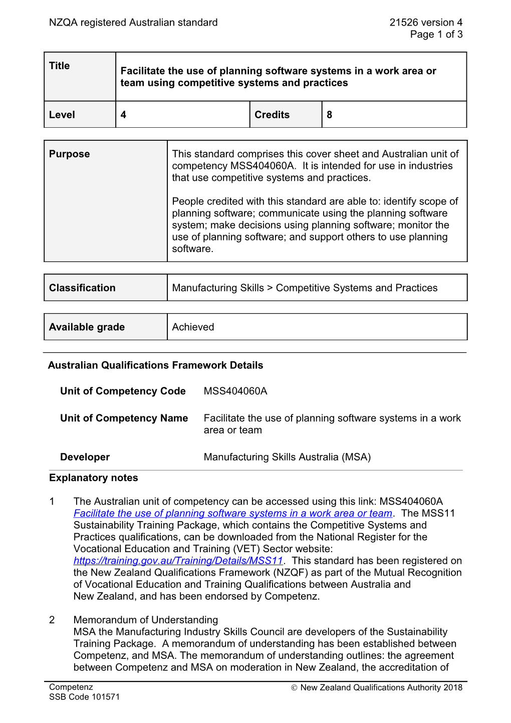 21526 Facilitate the Use of Planning Software Systems in a Work Area Or Team Using Competitive