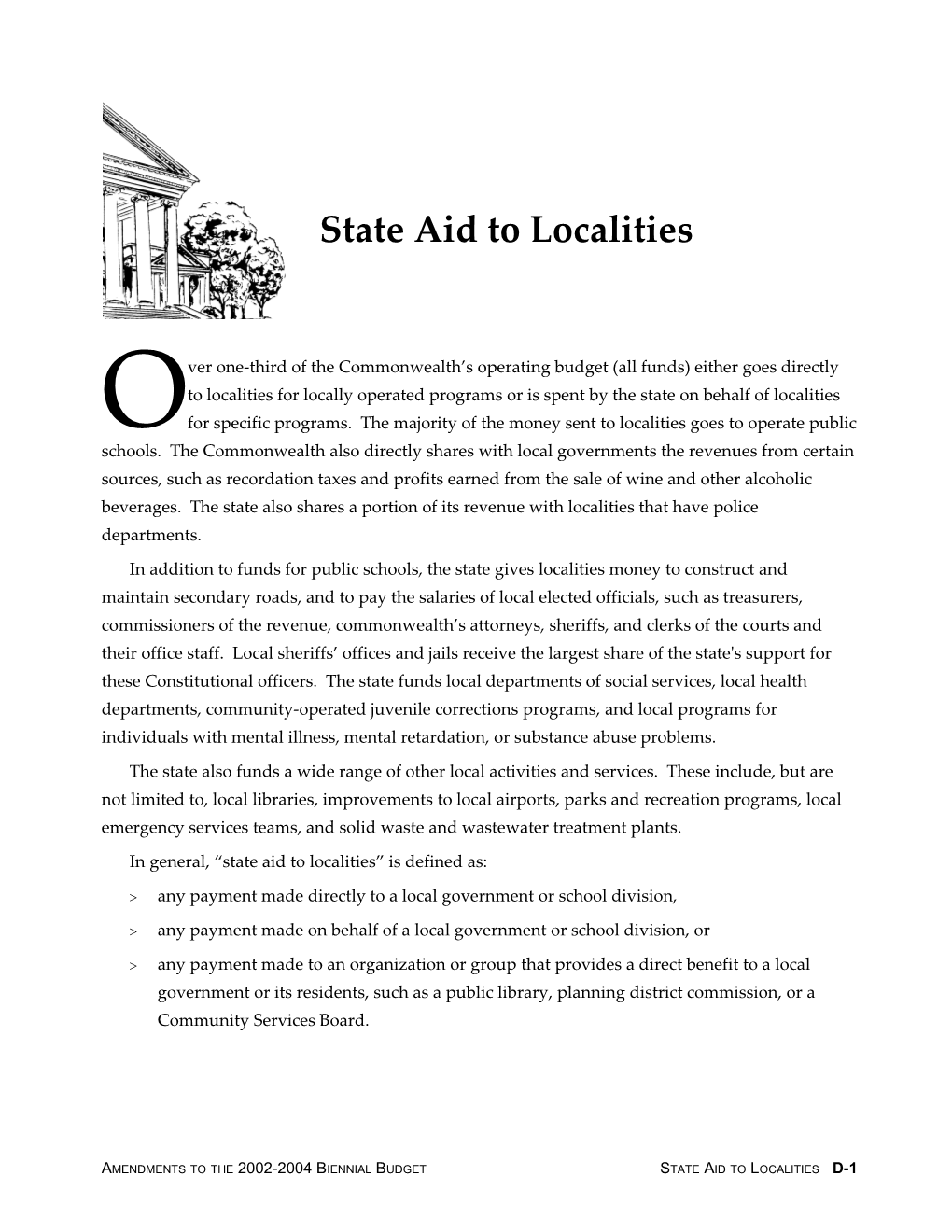 Aid to Localities