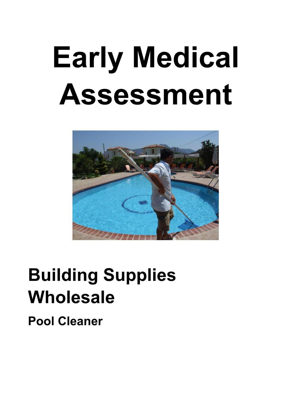Building Supplies Wholesale - Pool Cleaner
