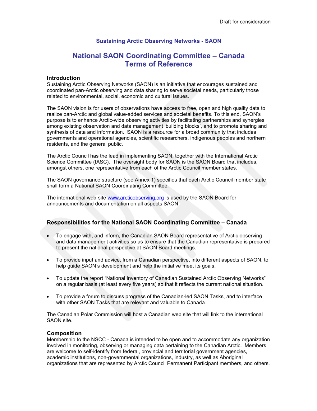 Background Documents for January 18, 2012 Conference Call- Assessment Experts Committee