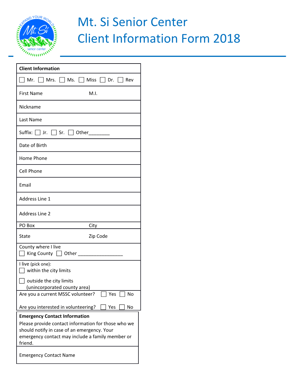 2015 NSC Membership Form