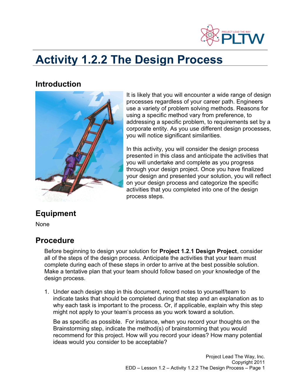 Activity 1.2.2 the Design Process