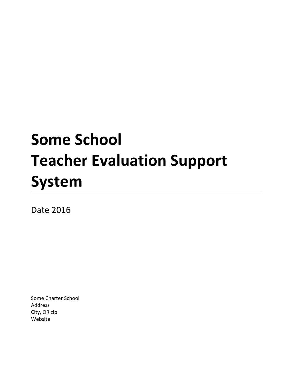 Teacherevaluation Support System