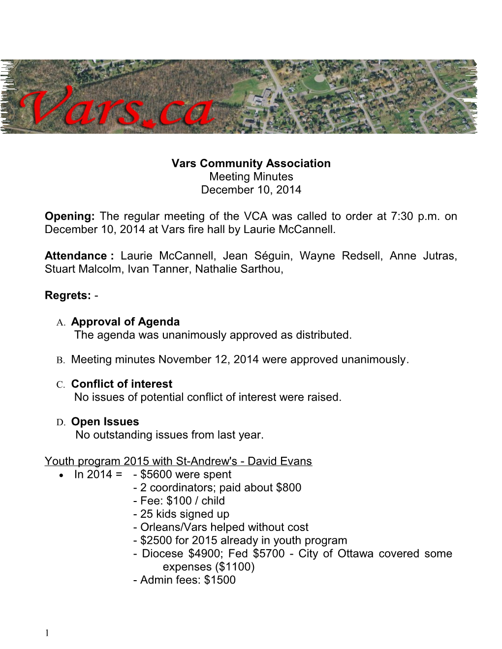Vars Community Association