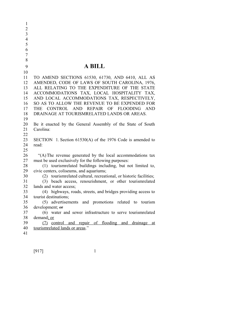 2017-2018 Bill 917 Text of Previous Version (Jan. 23, 2018) - South Carolina Legislature Online