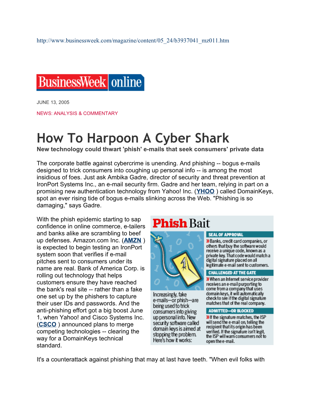 How to Harpoon a Cyber Shark - Business Week