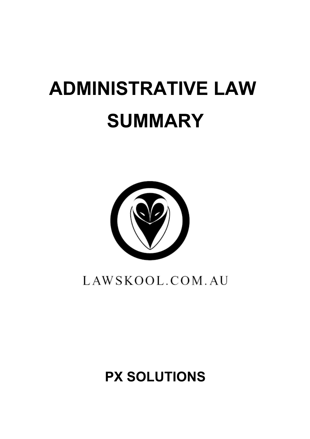 The Framework of Administrative Law