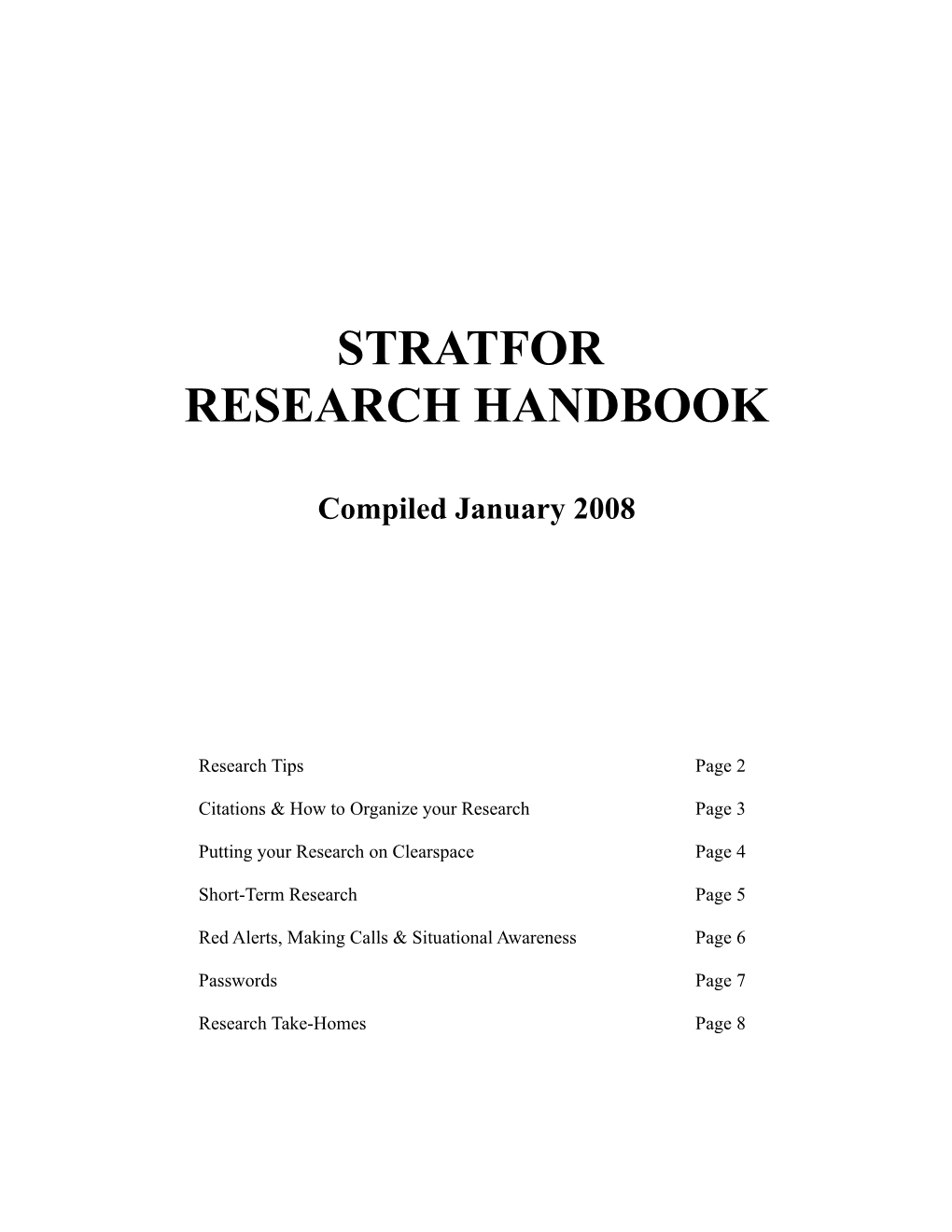 Research Handbook