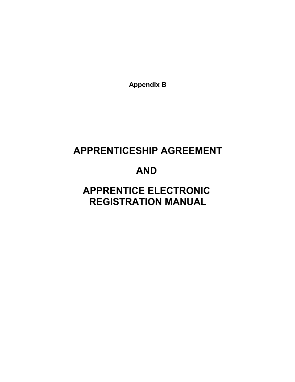 Apprenticeship Agreement
